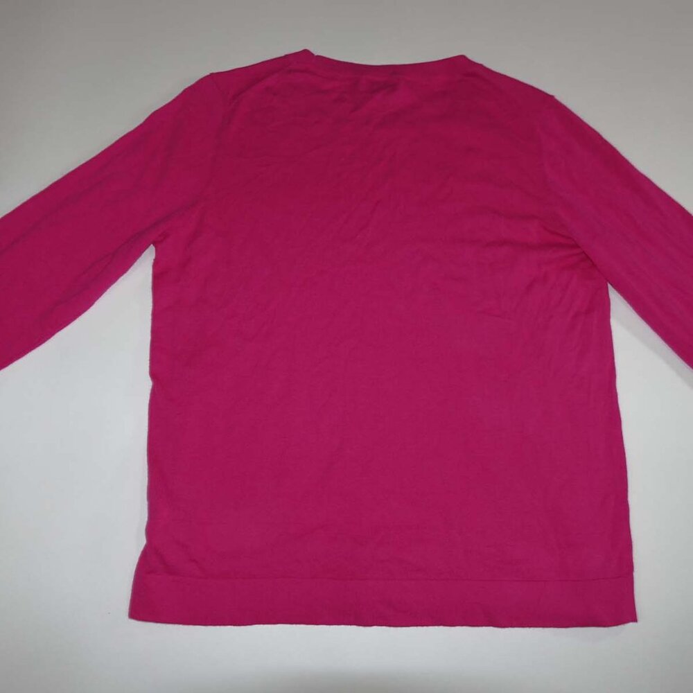 J. Crew Women's Teddie Cotton Crewneck Sweater Large Pink Pullover Style L1561 L - Picture 6 of 6